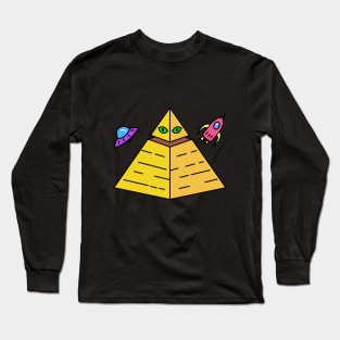 Pyramid Ufo Long Sleeve T-Shirt